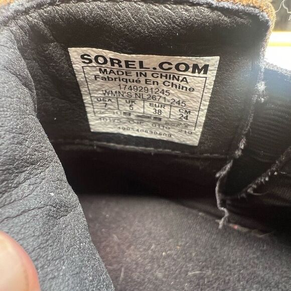 Sorel Emelie Chelsea Ankle Boots Waterproof Brown Suede Leather Womens Size 7 - Picture 8 of 10